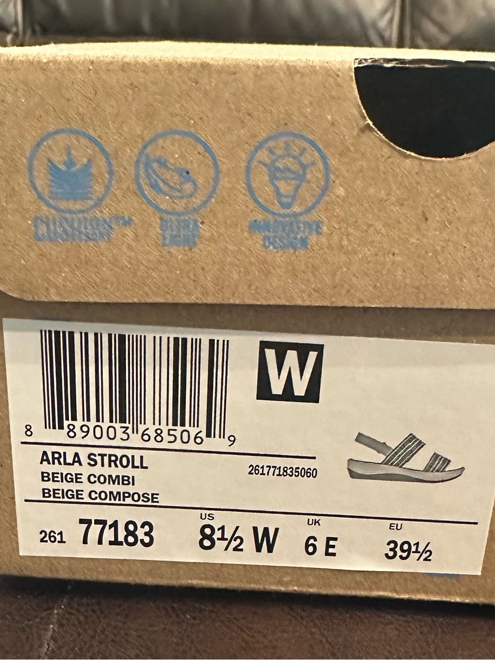 Clarks Arla Stroll Slide Sandal in Beige Combi